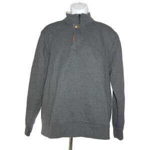 Orvis Sweater Men's Large Quarter Zip‎ Pullover Signature Sweatshirt Zip Snap